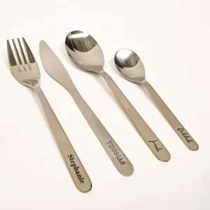 Personalised Cutlery - Laser Engraved with first name - multiple font options